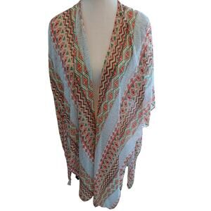 Nwt‎ jessica mcclintock one size sequin print kimono wrap